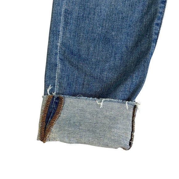 J. Crew Toothpick Skinny Distressed Raw Hem Blue Jeans Size 28 #1797 - Picture 5 of 7